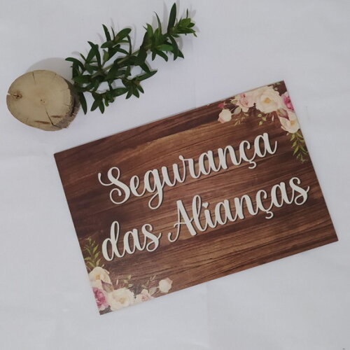 4 Placas de Casamento com Sua Frase