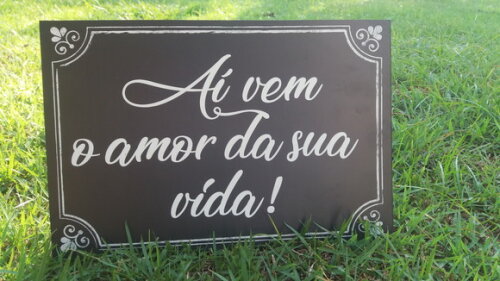 4 Placas de casamento COM SUA FRASE -Chalkboard