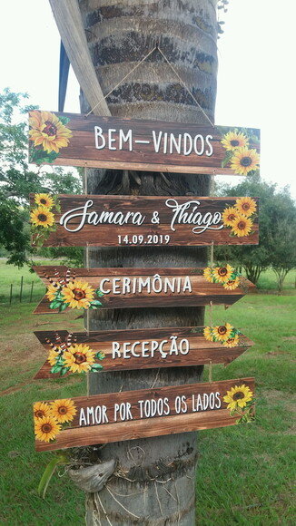 5 placas indicativas + 2 Placas das cadeiras COM SUA FRASE