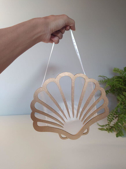 Cestinha para Florista concha do Mar Acrílico