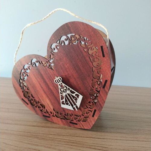 Cestinha para Florista Coração "nossa Senhora"