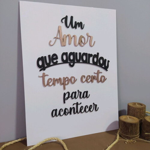 Placa "Tempo Certo" em Alto relevo