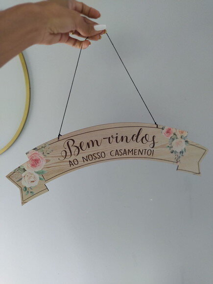 Placa Bem Vindos Pronta Entrega