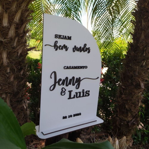 Placa Boas Vindas em Alto Relevo