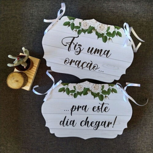 Placa Cadeira dos noivos COM SUA FRASE (O PAR)