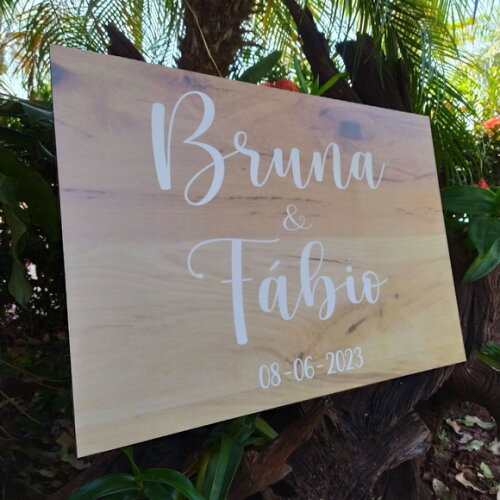 Placa Casamento 60x40cm