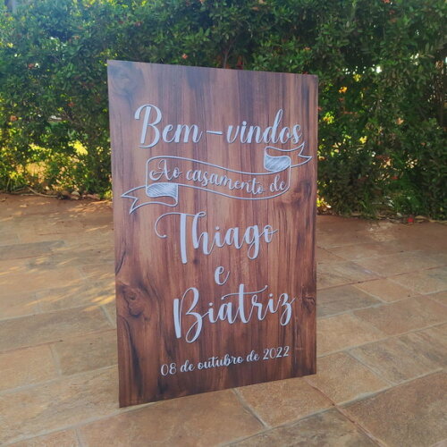 Placa Casamento 60x40cm