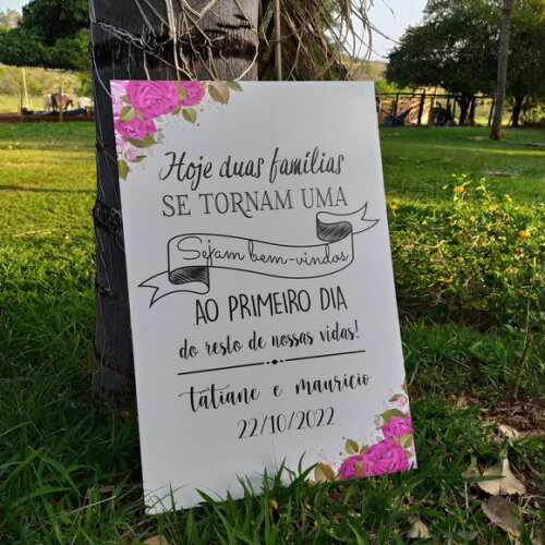 Placa Casamento 60x40cm