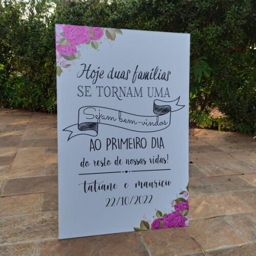 Placa Casamento 60x40cm