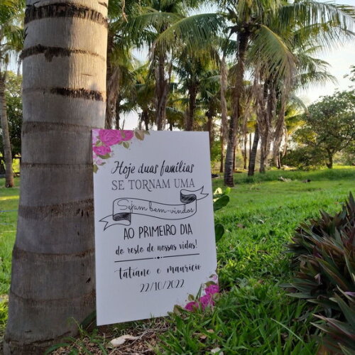 Placa Casamento 60x40cm