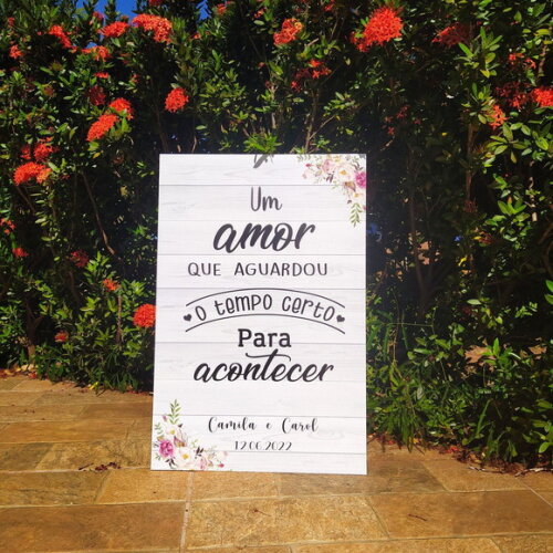 Placa Casamento 60x40cm