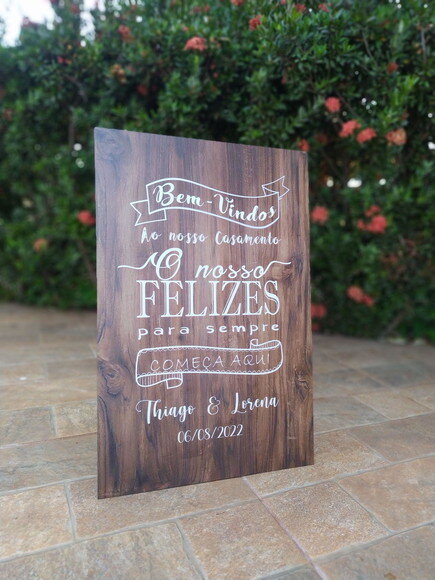 Placa Casamento 60x40cm