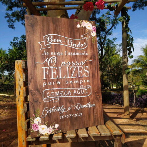 Placa Casamento 60x40cm