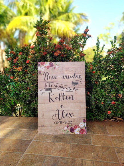 Placa Casamento 60x40cm