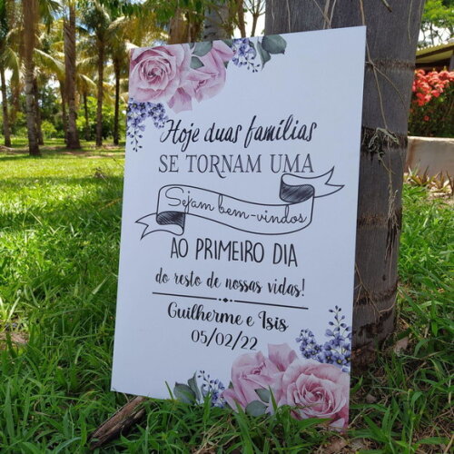 Placa Casamento 60x40cm
