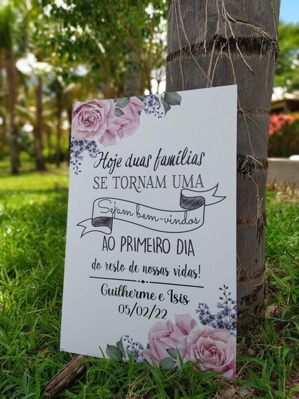 Placa Casamento 60x40cm