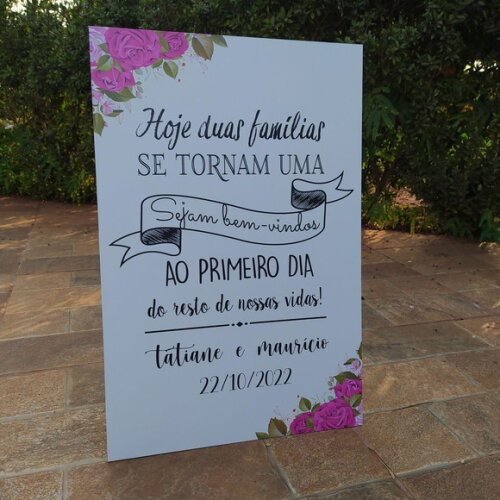 Placa Casamento 60x40cm
