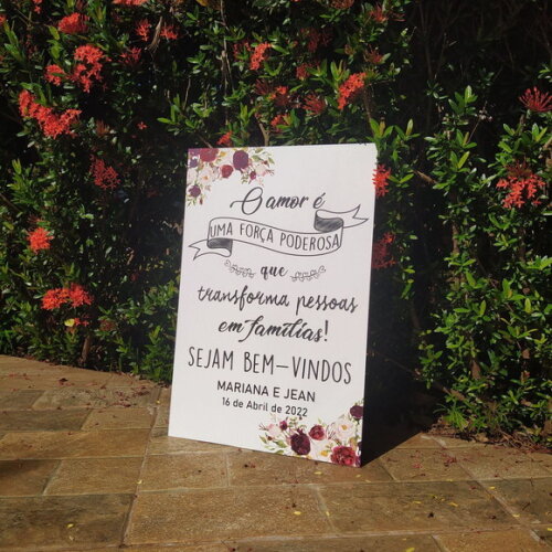 Placa Casamento 60x40cm
