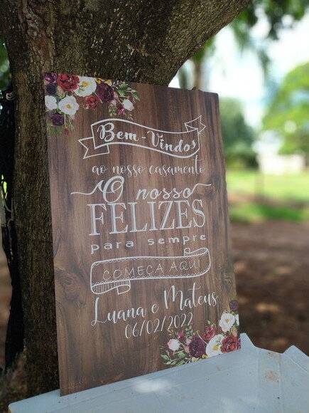 Placa Casamento 60x40cm
