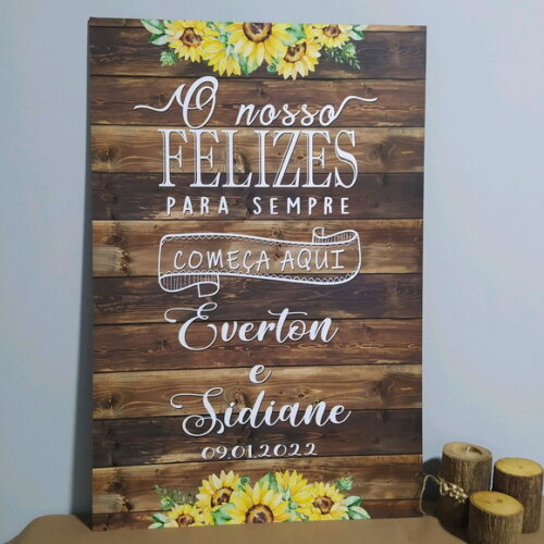 Placa Casamento 60x40cm