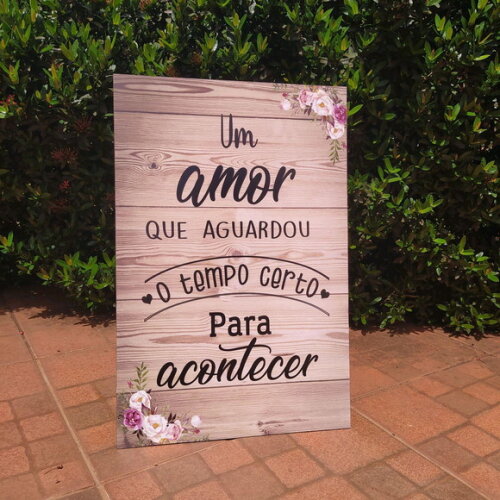 Placa Casamento 60x40cm