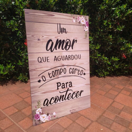 Placa Casamento 60x40cm