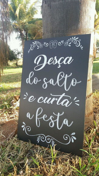 Placa Chalkboard Casamento 60x40
