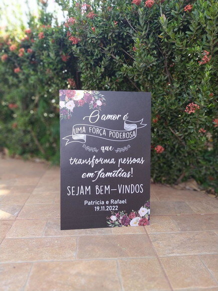 Placa Chalkboard Casamento 60x40