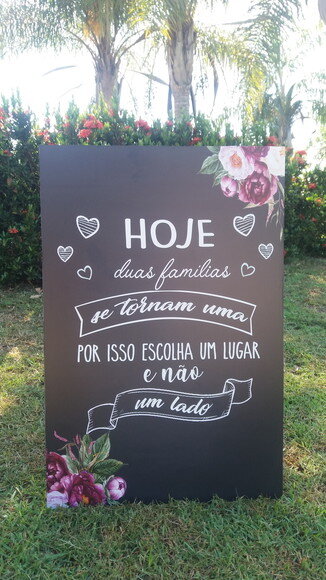 Placa Chalkboard Casamento 60x40 Md03