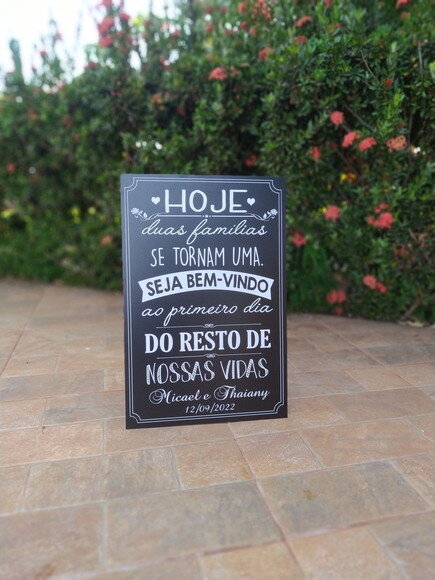 Placa Chalkboard Casamento 60x40 Md02