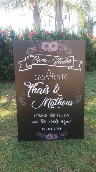 Placa Chalkboard Casamento 60x40 Md04