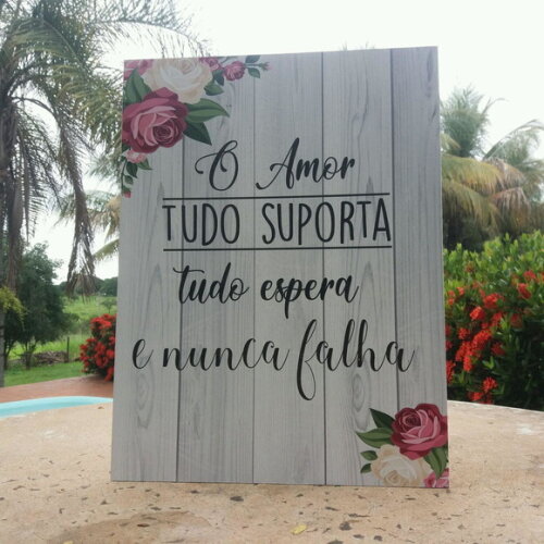 Placa de casamento 40x30cm