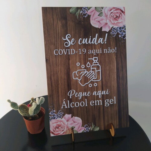 Placa De Casamento "covid19 Não Foi Convidado" Em Mdf