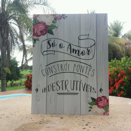 Placa de casamento 40x30cm