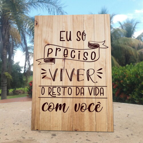Placa De Casamento De Mesa Em Mdf