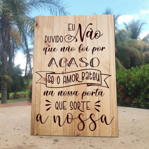 Placa De Casamento De Mesa Em Mdf