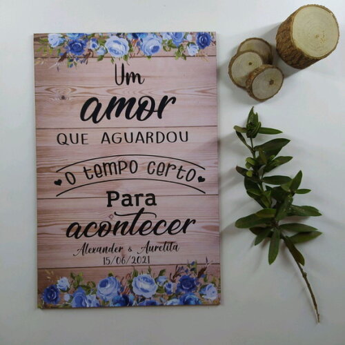 Placa De Casamento De Mesa Em Mdf
