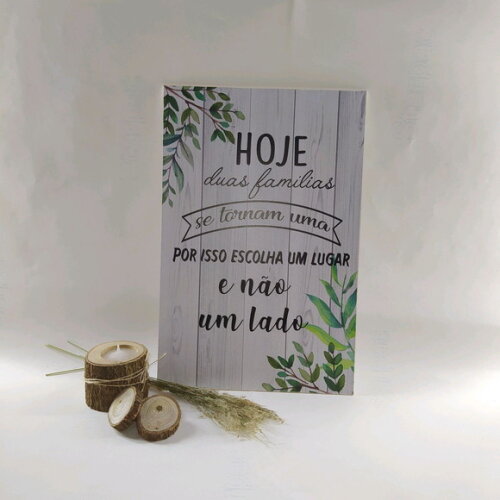 Placa De Casamento De Mesa Em Mdf
