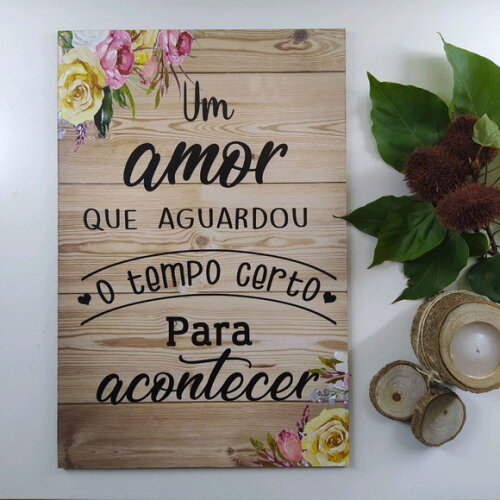 Placa De Casamento De Mesa Em Mdf