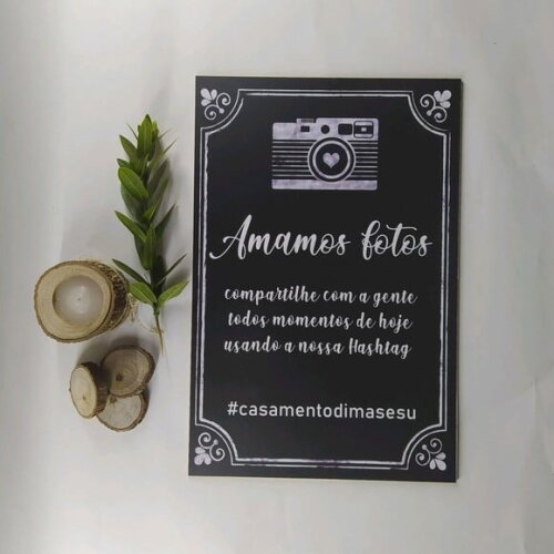 Placa De Casamento De Mesa Em Mdf