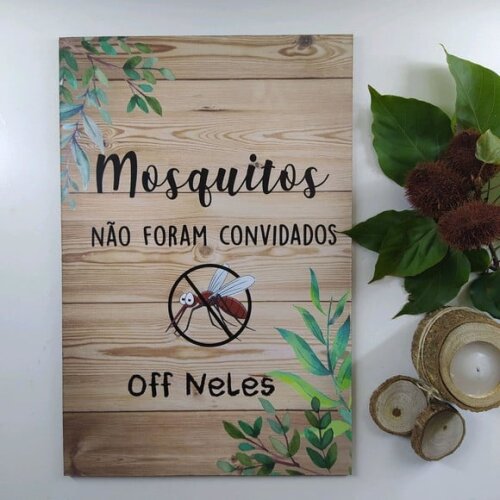Placa De Casamento De Mesa Em Mdf "repelente"