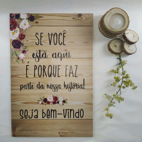 Placa De Casamento De Mesa Em Mdf