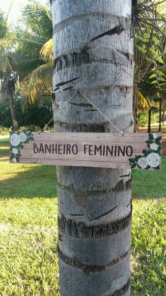 Placa De Casamento Indicativa/sinalização Em Mdf