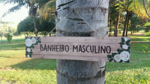 Placa De Casamento Indicativa/sinalização Em Mdf