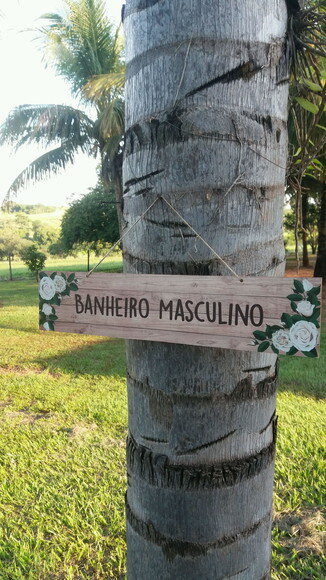 Placa De Casamento Indicativa/sinalização Em Mdf