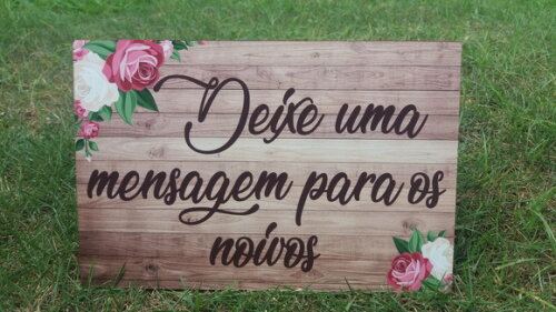Placa De Casamento Para Mesa