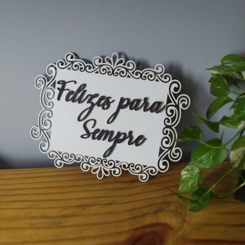 Placa de Pajem arabesco COM SUA FRASE