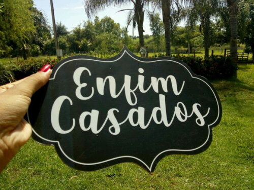 Placa de Pajem Chalkboard COM SUA FRASE