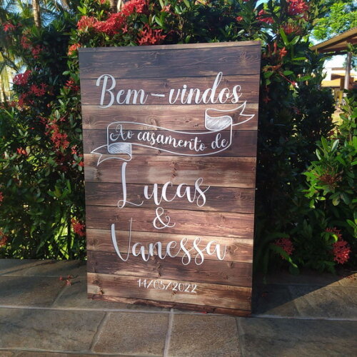 Placa para Entrada Casamento 60x40