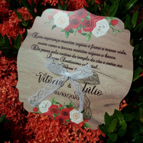 Placa Porta alianças